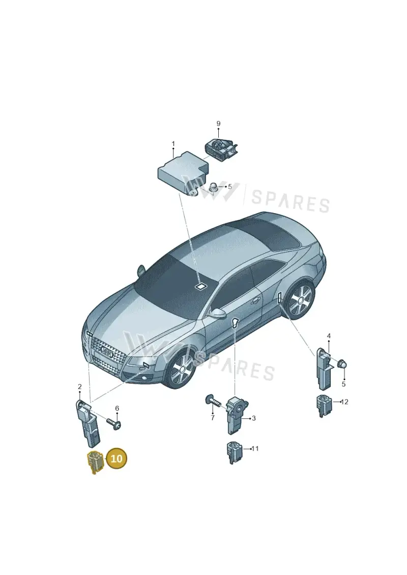 8K0973323R — Audi A5 Sportback (2011-2017) diagram 620959300, position 10