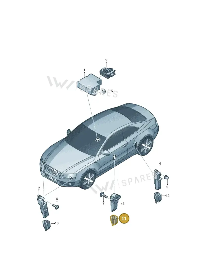 8K0973323T — Audi A5 Sportback (2011-2017) diagram 620959300, position 11