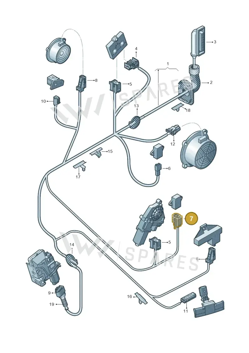 8K0973323T — Audi RS4 Av. qu. 4.2 (2012-2015) diagram 620972350, position 7