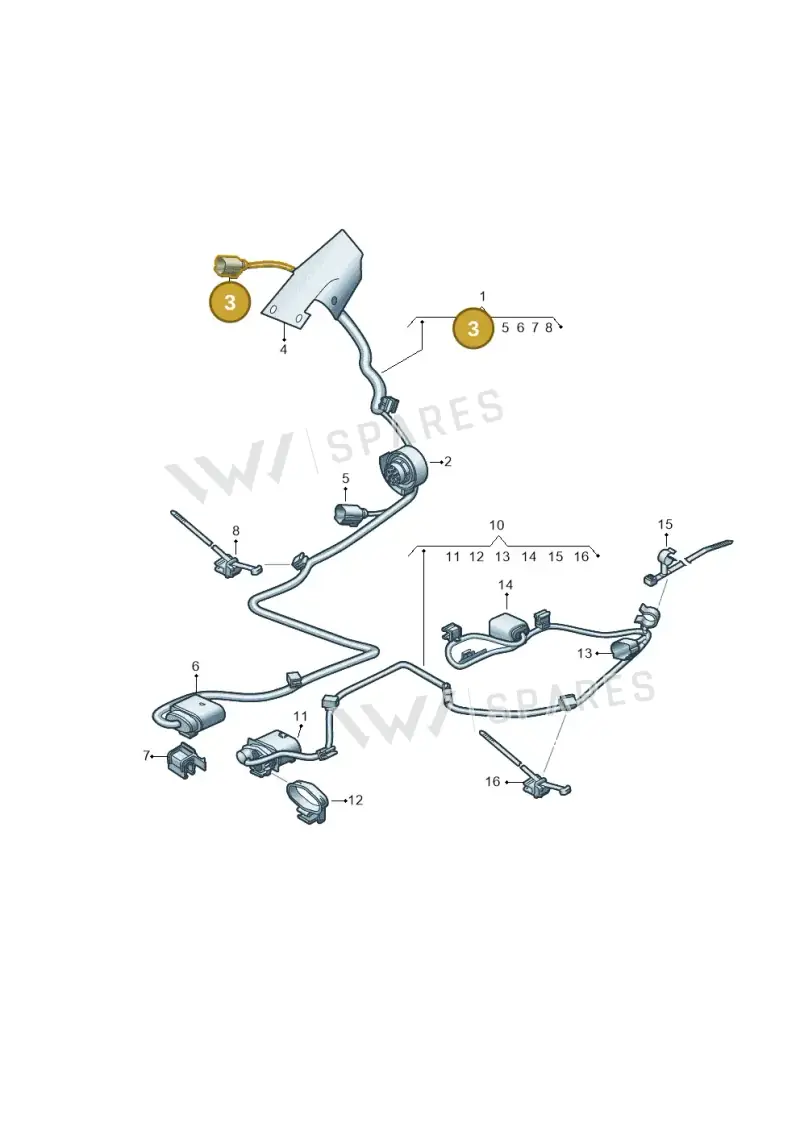 8K0973702A — Audi RS6 Avant (2019-) diagram 538971600, position 3