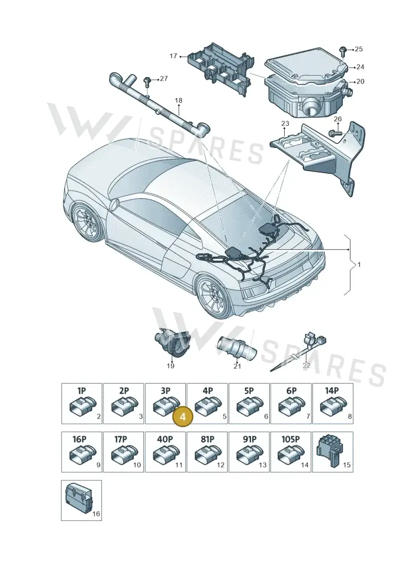 8K0973703H — Audi R8 Spyder (2015-2024) diagram 872971510, position 4