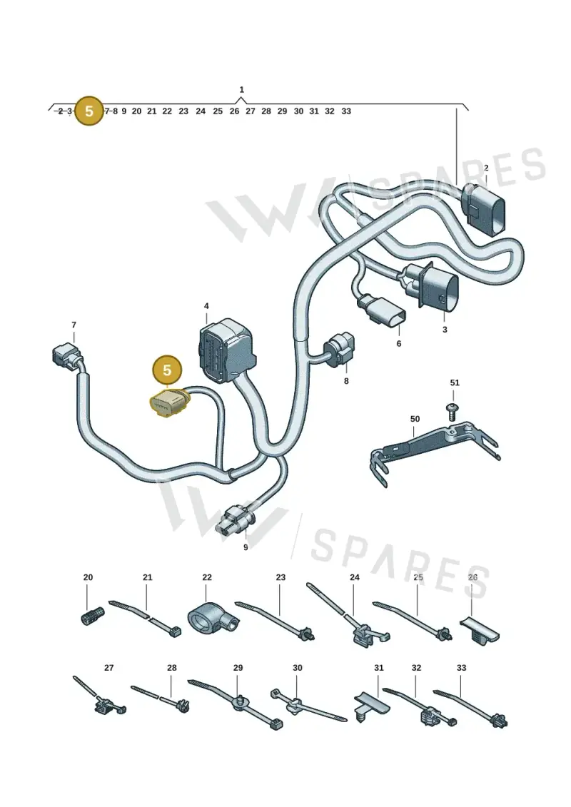 8K0973705A — Audi A5 Limo 2.0 (2024-) diagram 8wk972810, position 5