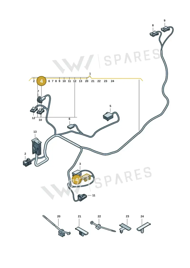 8K0973754 — Audi A5 Limo 2.0 (2024-) diagram 8wk972400, position 4