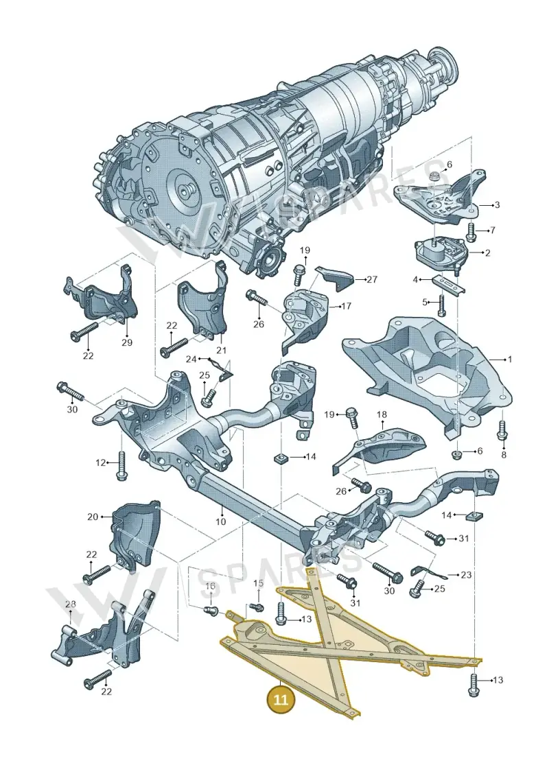8K1399345E — Audi Q5 qu. 2.0 (2009-2018) diagram 620399700, position 11