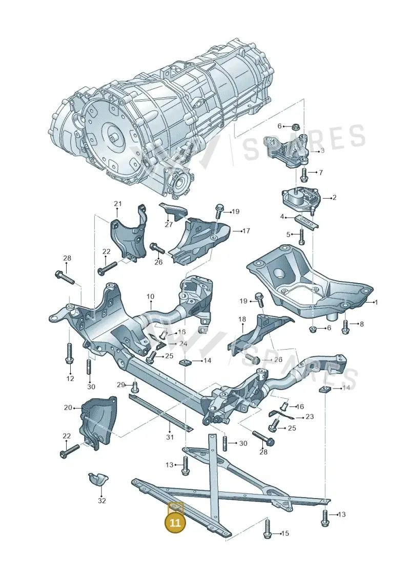 8K1399345E — Audi Q5 qu. 2.0 (2009-2018) diagram 687399030, position 11