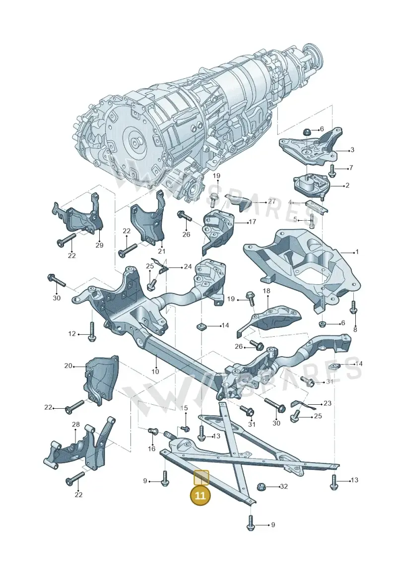 8K1399345E — Audi Q5 qu. 2.0 (2009-2018) diagram 687399077, position 11