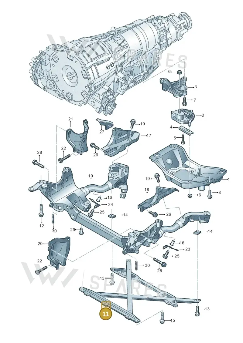 8K1399345E — Audi RS5 Coupe (2010-2015) diagram 695399750, position 11