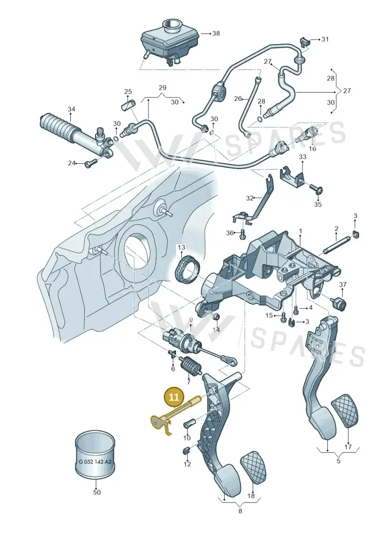 8K1721325 — Audi Q5 qu. 2.0 TDI (2012-2017) diagram 670721250, position 11