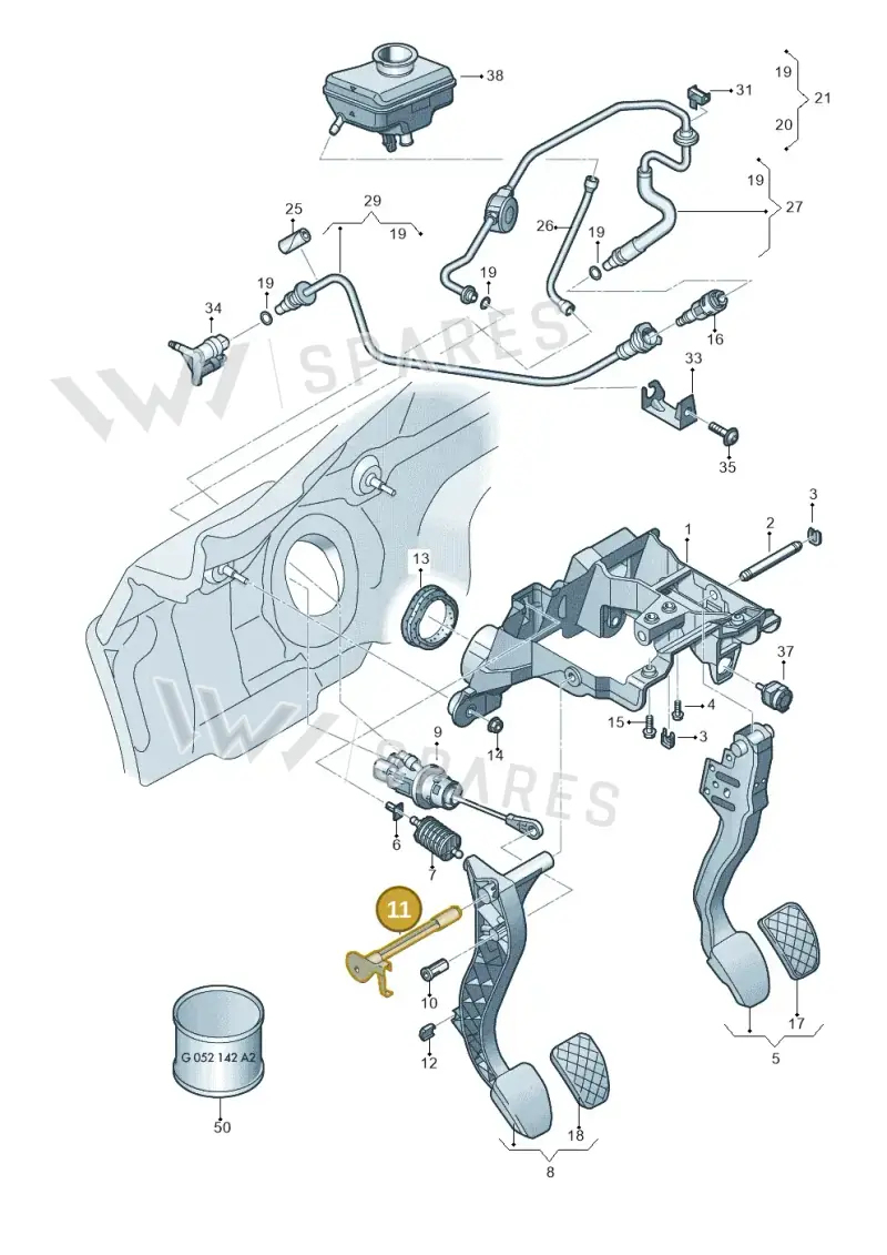 8K1721325 — Audi A6 qu. 3.0 tdi (2014-2018) diagram 798721250, position 11