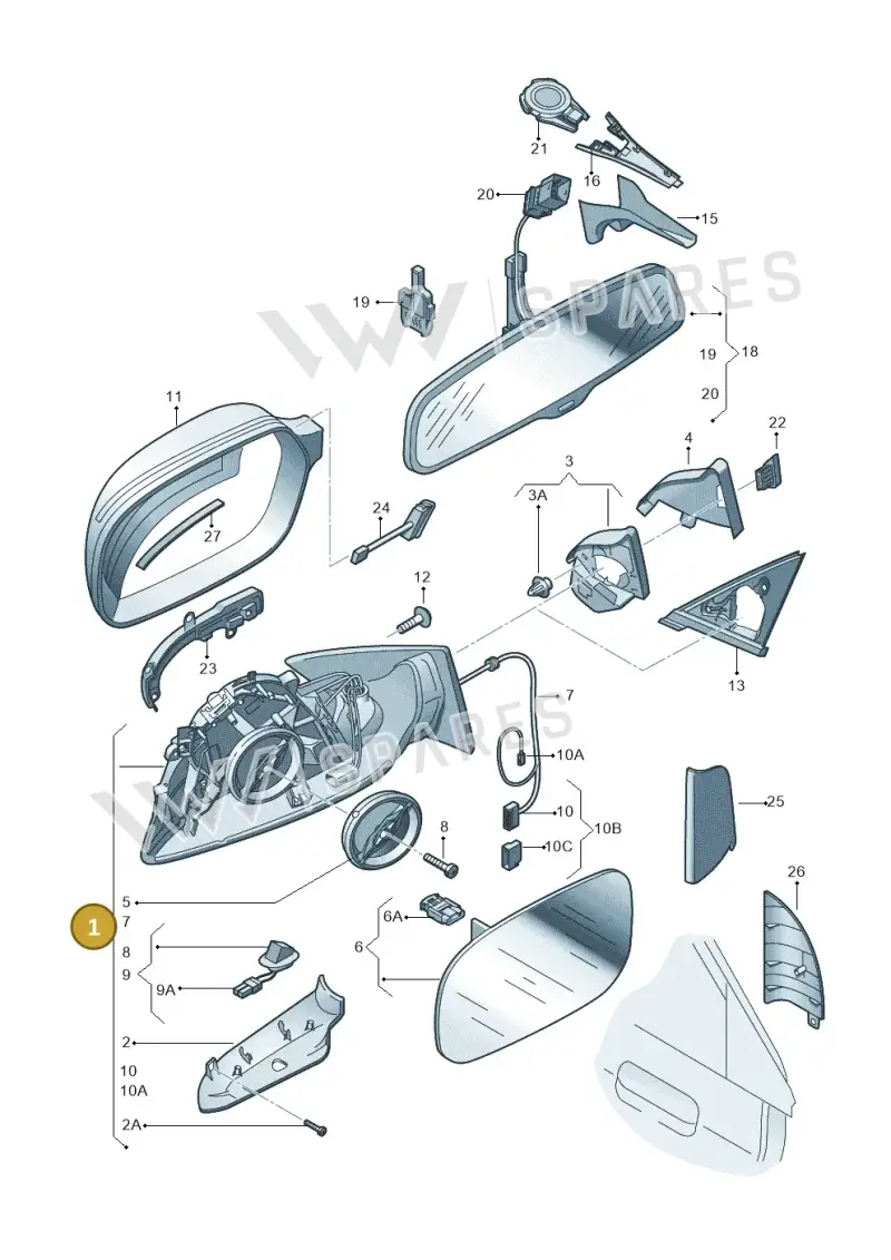8K1857409AJ01C — Audi RS4 Av. qu. 4.2 (2012-2015) diagram 620857400, position 1