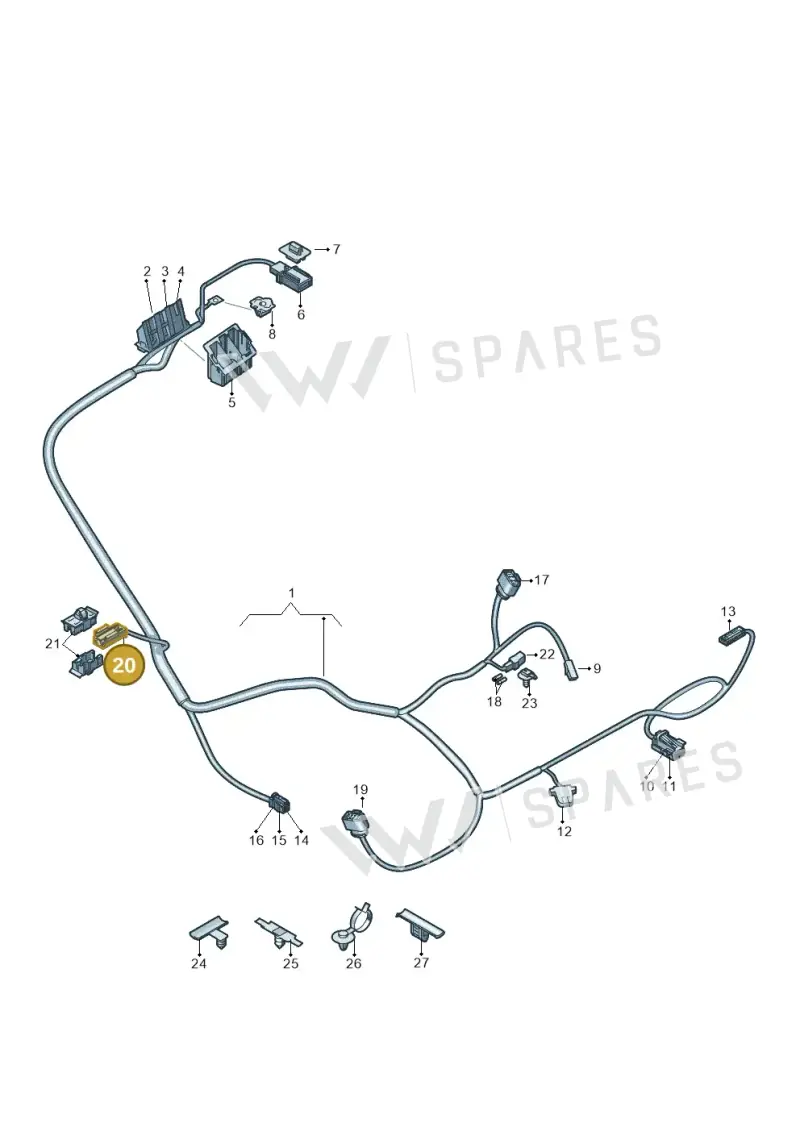 8K1971921 — Audi Q4 Sportback (2021-2022) diagram 89a972499, position 20
