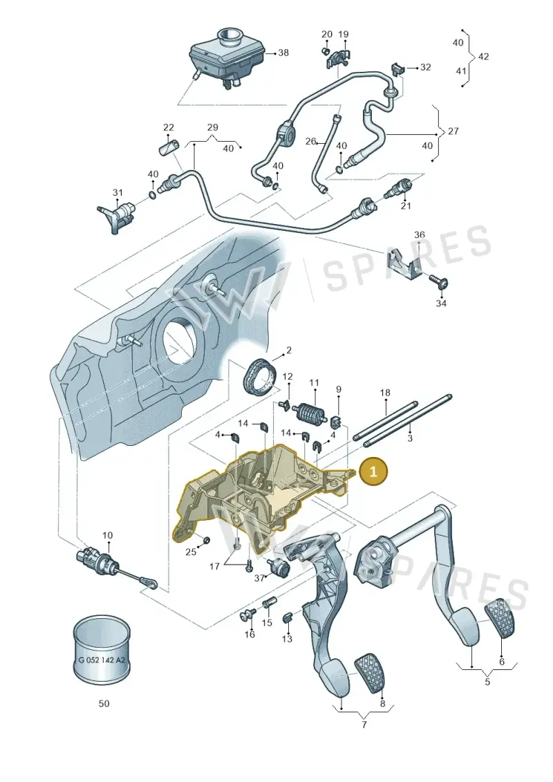 8K2721117 — Audi A6 qu. 3.0 tdi (2014-2018) diagram 798721300, position 1