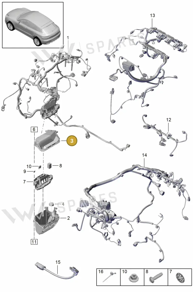 8K2907613B — Porsche Macan (2018-2022) diagram p52902080, position 3