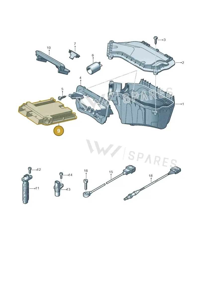 8K5907115F — Audi A4 Av. Allroad (2008-2016) diagram 724906000, position 9