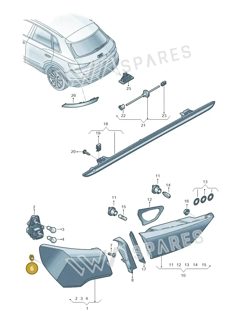 8K9805673C — Audi Q3 quattro (2018-2019) diagram 597945000, position 6