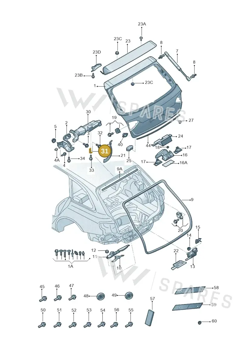 8K9827603A — Audi Q5 qu. 2.0 (2009-2018) diagram 687827000, position 31