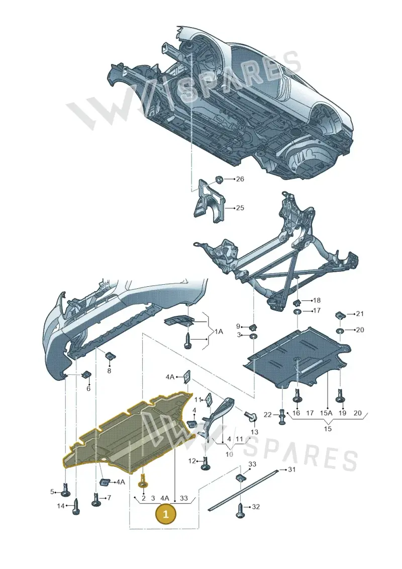 8K9863821 — Audi A4 Av. Allroad (2008-2016) diagram 620863250, position 1