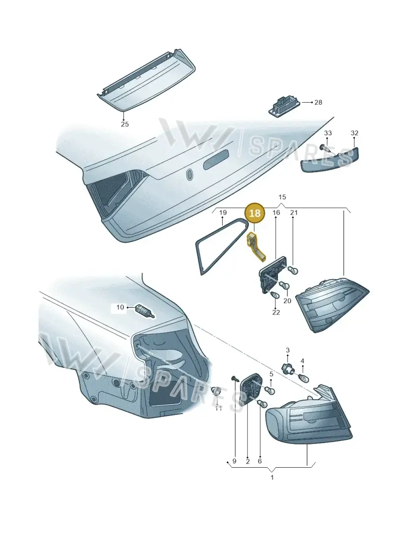 8K9945567 — Audi RS4 Av. qu. 4.2 (2012-2015) diagram 736945100, position 18
