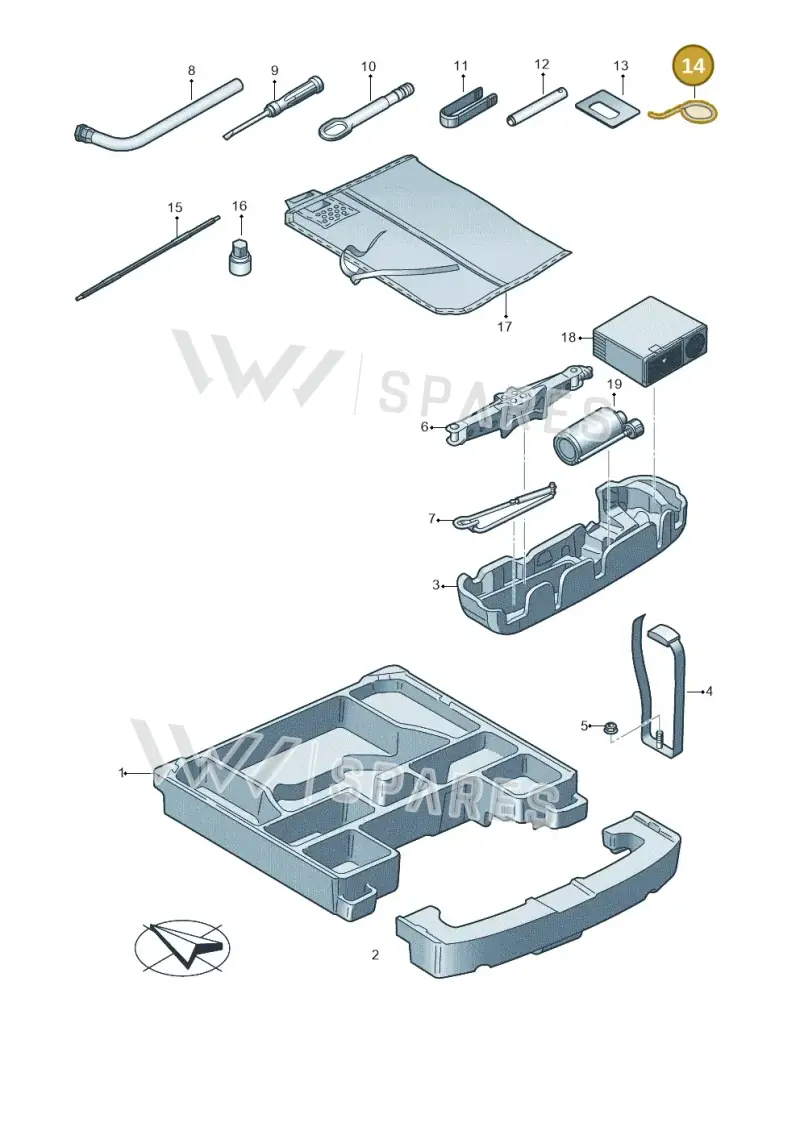 8L0012243A — Audi RS3 Limousine (2017-2020) diagram 853011150, position 14
