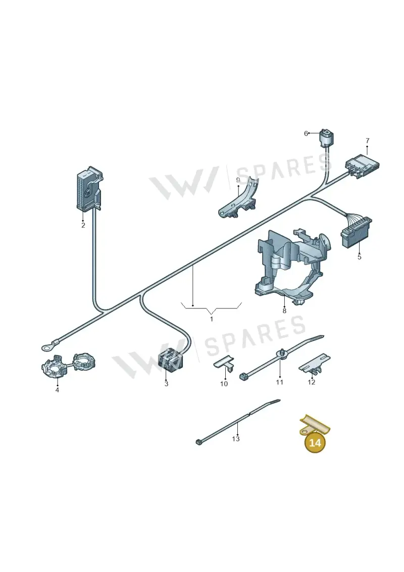 8L0971848D — Audi RS4 Avant (2017-) diagram 849972750, position 14