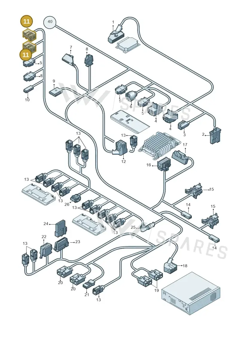 8L0971971 — Audi RS4 Cabrio qu.    08> (2007-) diagram 492971840, position 11