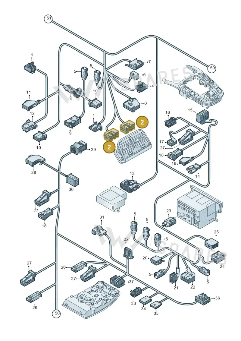 8L0971971 — Audi RS5 Coupe (2010-2015) diagram 620971840, position 2