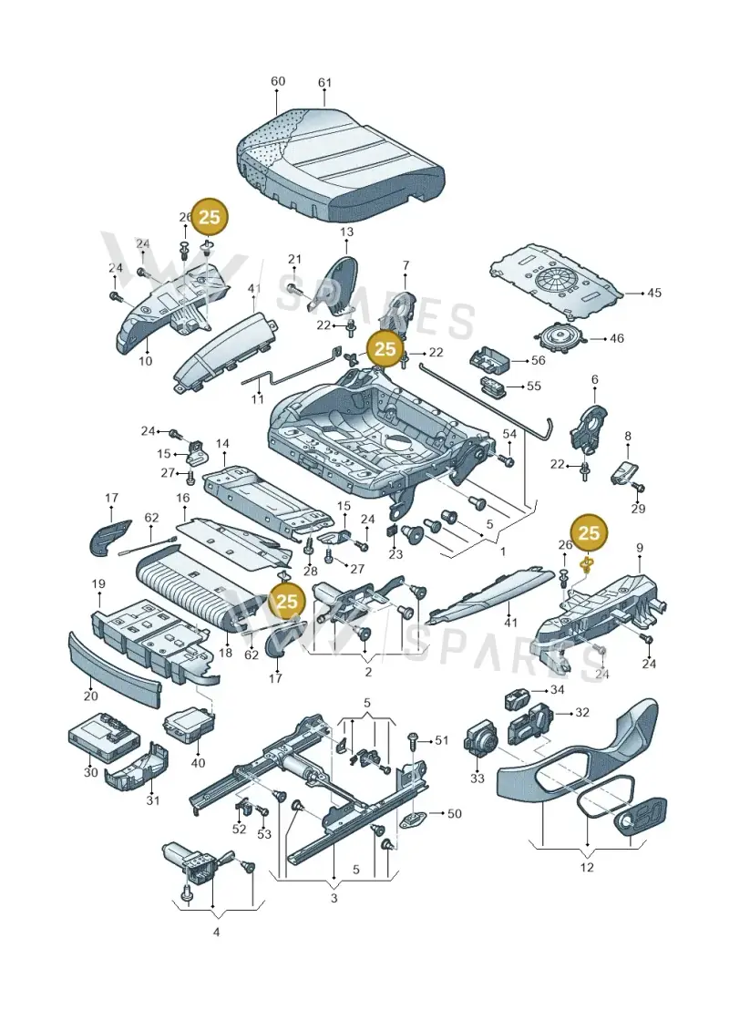 8L3837199B — Audi A6 Av. qu. 3.0 (2012-2018) diagram 696881100, position 25