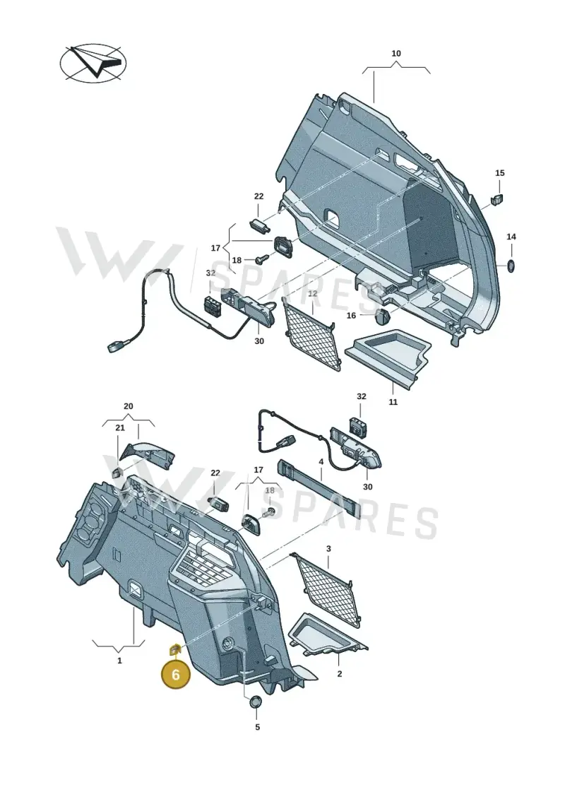 8L4867276 — Audi Q6 e-tron (2023-) diagram f5s863800, position 6