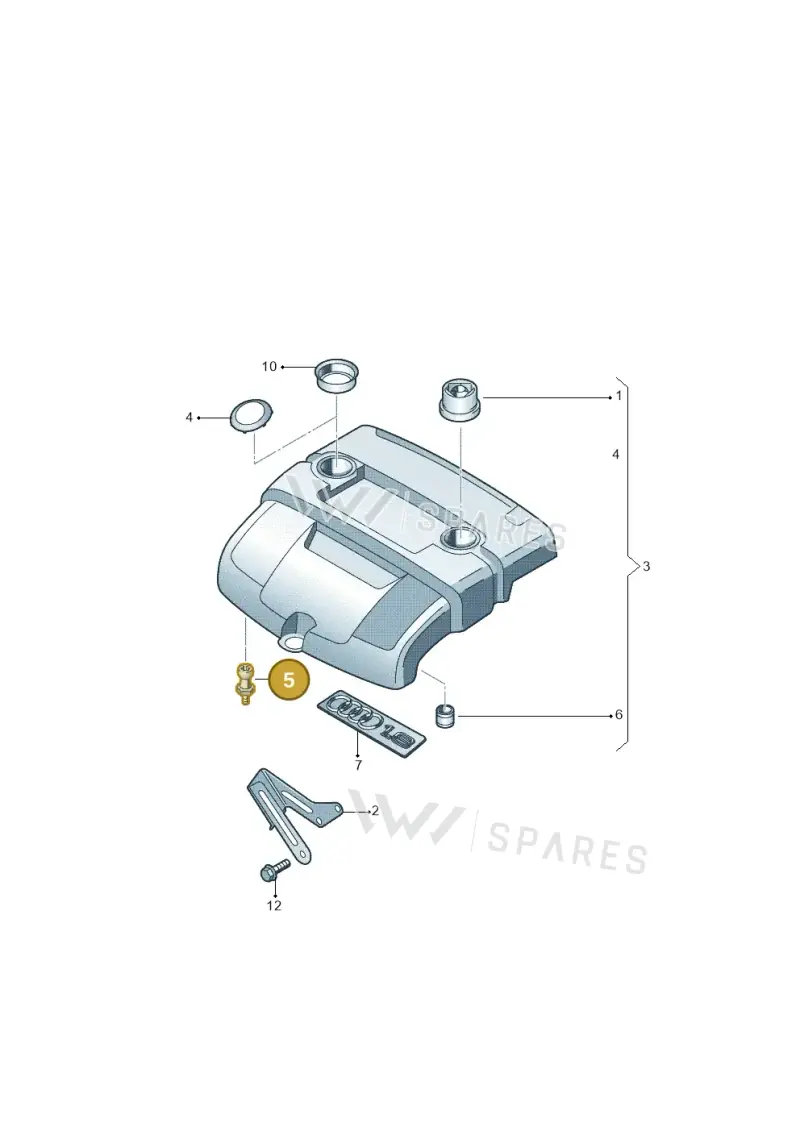 8L9103951 — Audi A3 Sportback (2008-2013) diagram 412103700, position 5