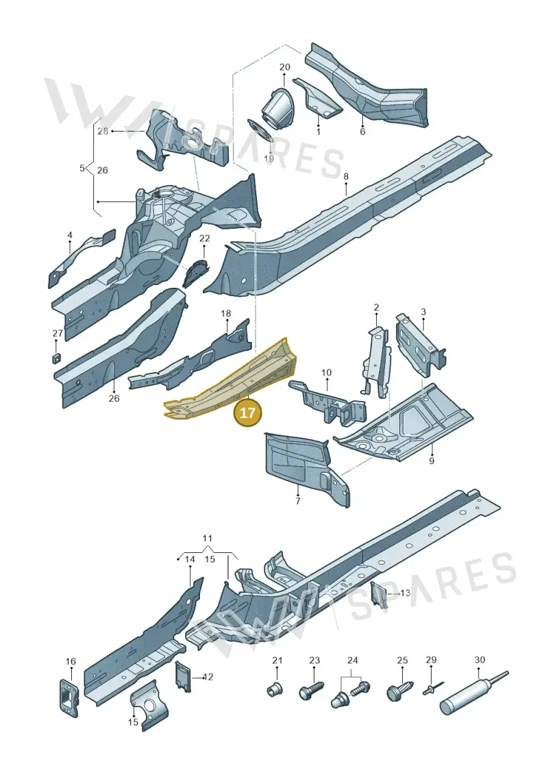 8MA805030STL — Audi Q5 (2016-2020) diagram 896803000, position 17