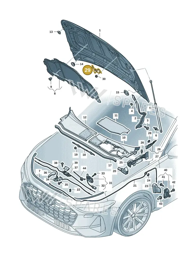 8MA823186A — Audi A5 Limousine (2024-2025) diagram 8wk823000, position 29