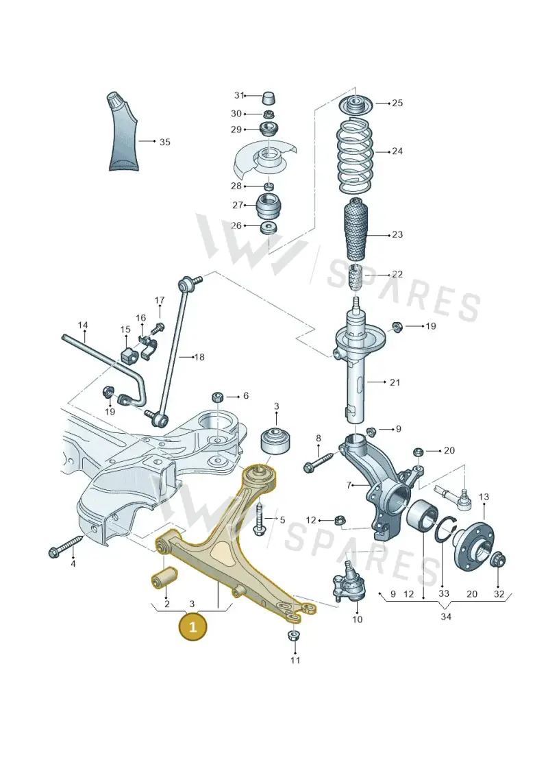 8N0407151D — Audi TT Coupe/Roadster (2002-2006) diagram 229407110, position 1