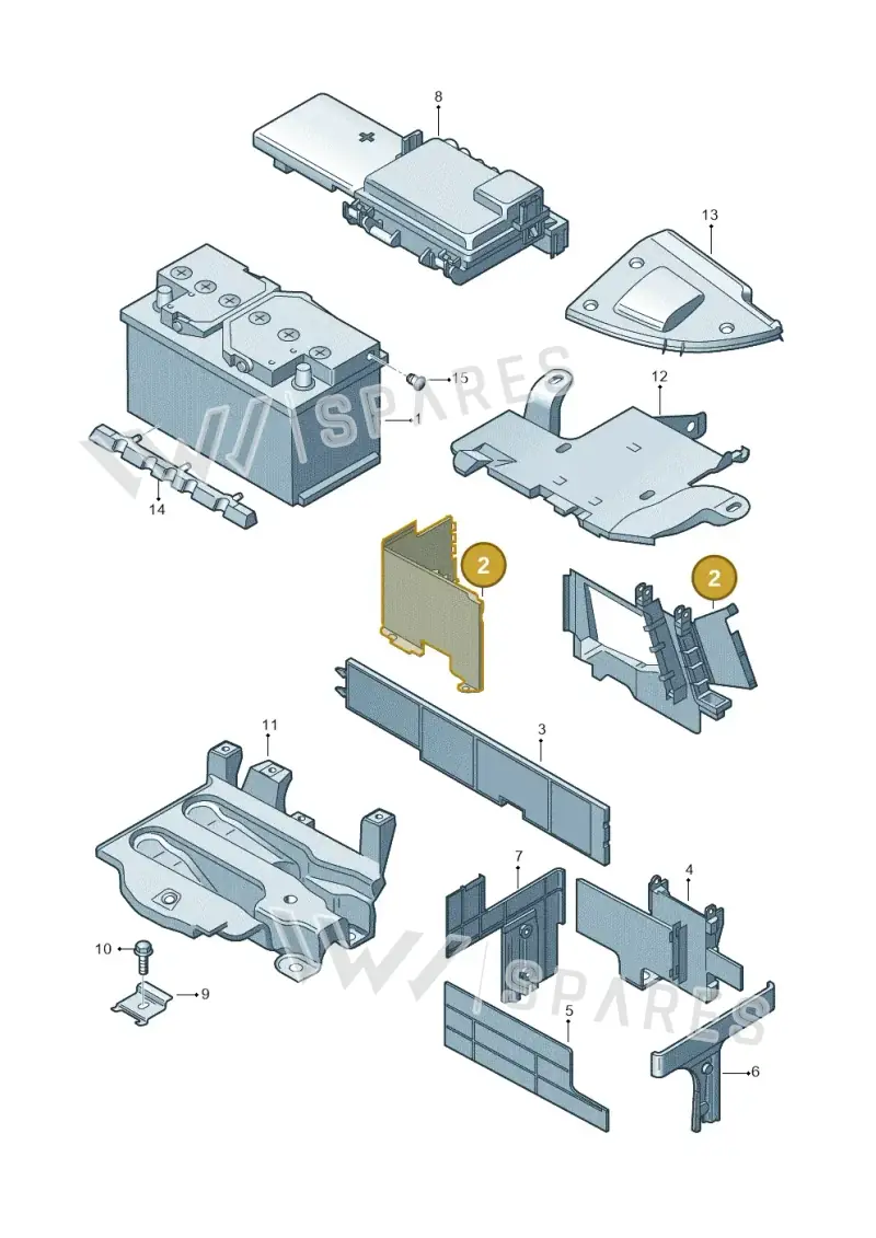 8N0971824 — Audi TT Coupe/Roadster (2002-2006) diagram 278915000, position 2