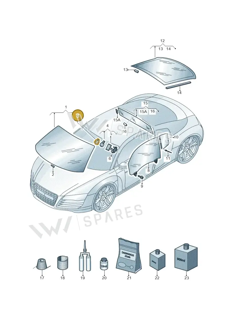 8N7845543 — Audi R8 qu. 5.2 (2012-2015) diagram 752845000, position 3