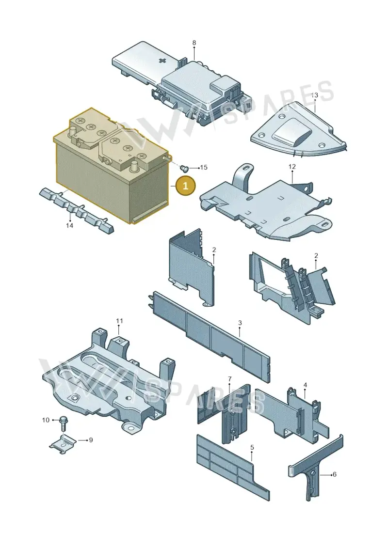 8N7915105A — Audi TT Coupe/Roadster (2002-2006) diagram 278915000, position 1