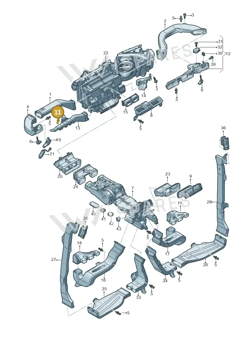 8N8868307 — Audi Q7 qu. 3.0 TDI (2015-2019) diagram 859819160, position 11