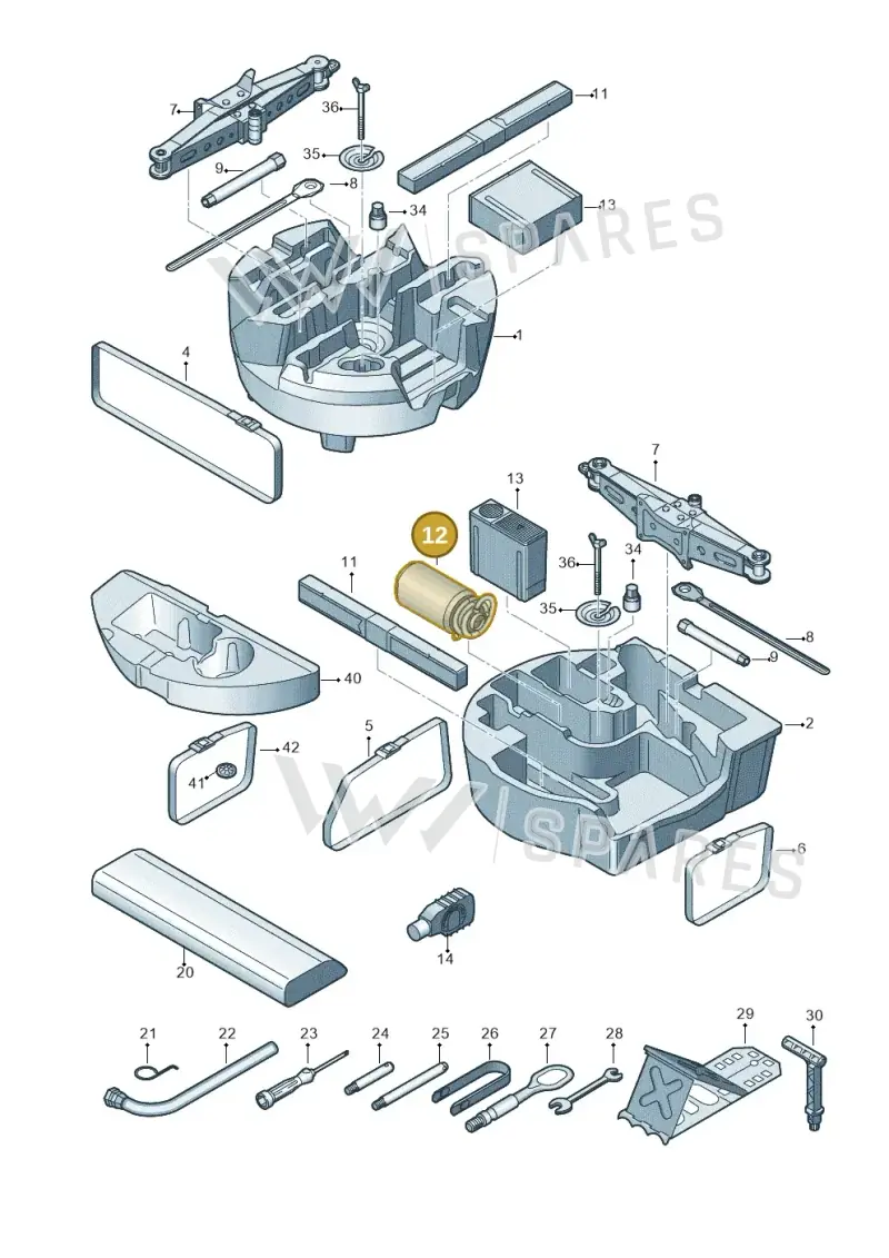 8P0012619A — Audi RS Q8 Quattro (2019-) diagram 429011100, position 12