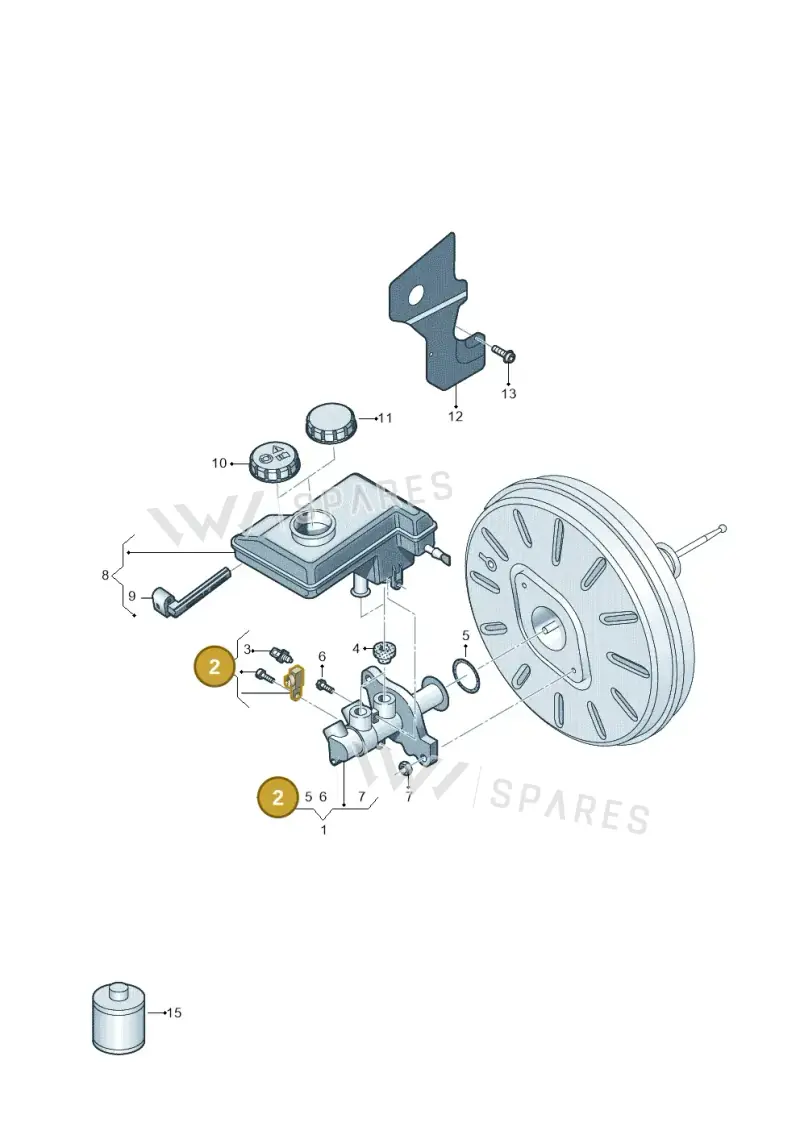 8P0698459B — Audi RSQ3 Sportback (2019-2024) diagram 890611110, position 2