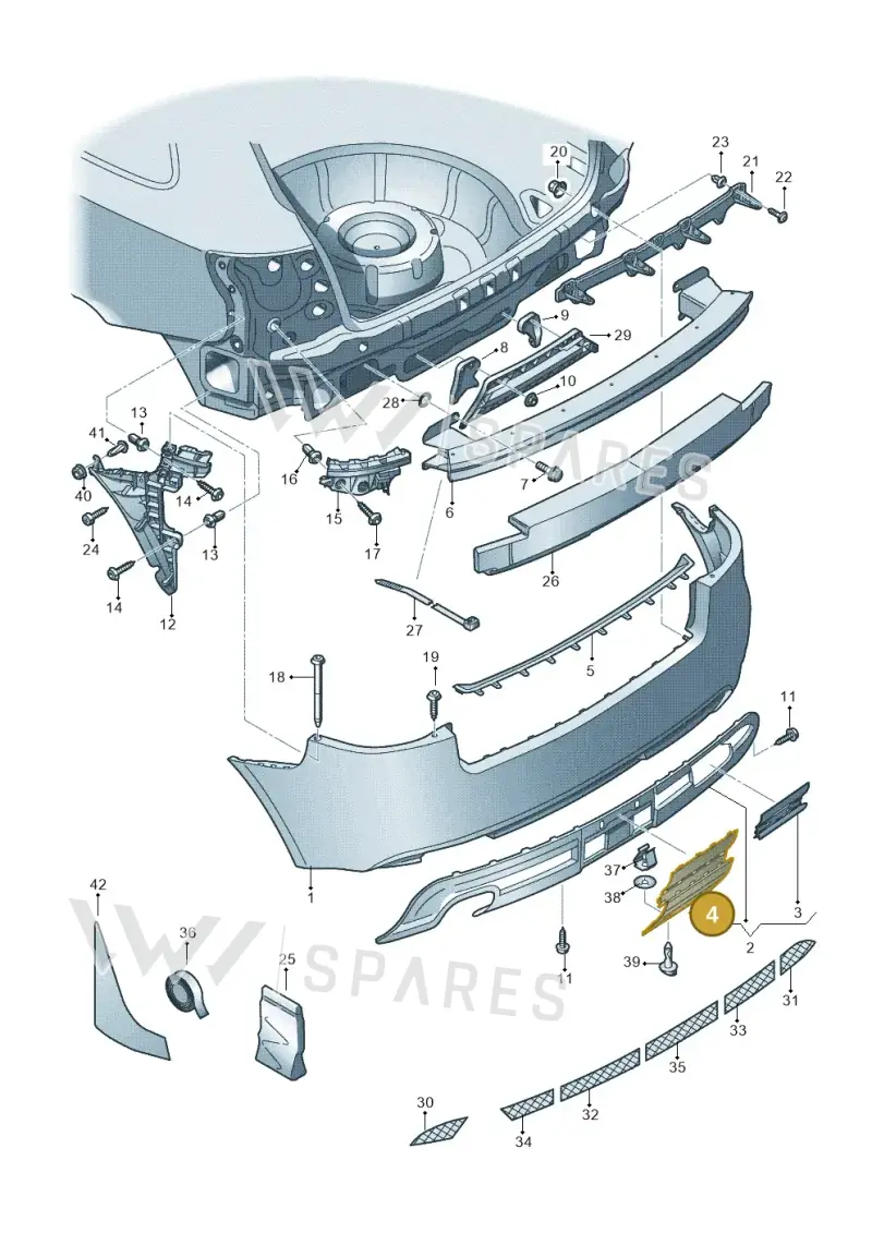 8P0807397B1RR — Audi A3 Sportback (2008-2013) diagram 646807600, position 4