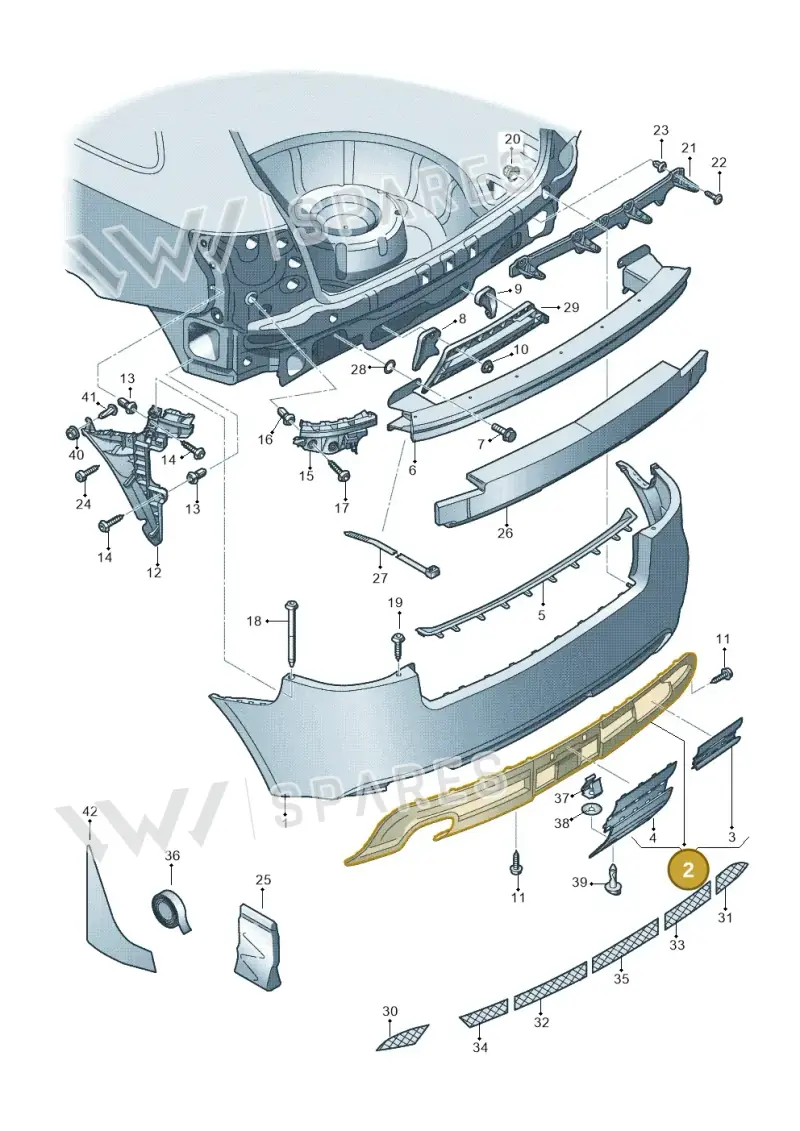 8P0807434J01C — Audi A3 Sportback (2008-2013) diagram 646807600, position 2