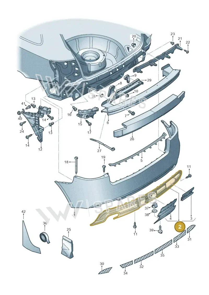 8P0807434L01C — Audi A3 Sportback (2008-2013) diagram 646807600, position 2
