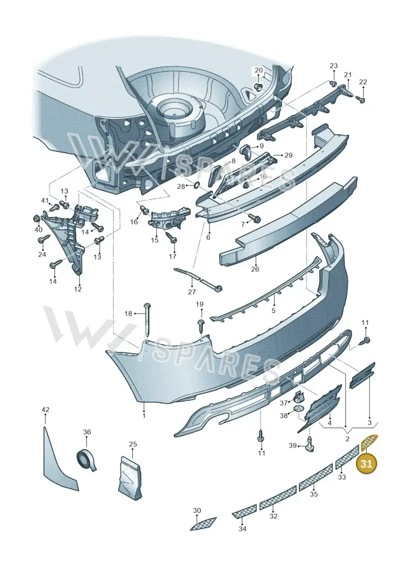 8P080782001C — Audi A3 Sportback (2008-2013) diagram 646807600, position 31