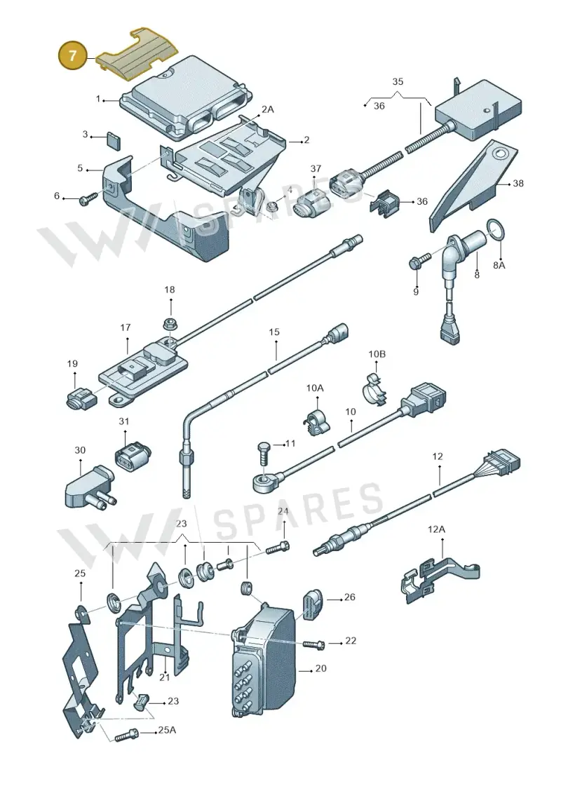 8P0907577 — Audi A3 Sportback (2008-2013) diagram 412906000, position 7