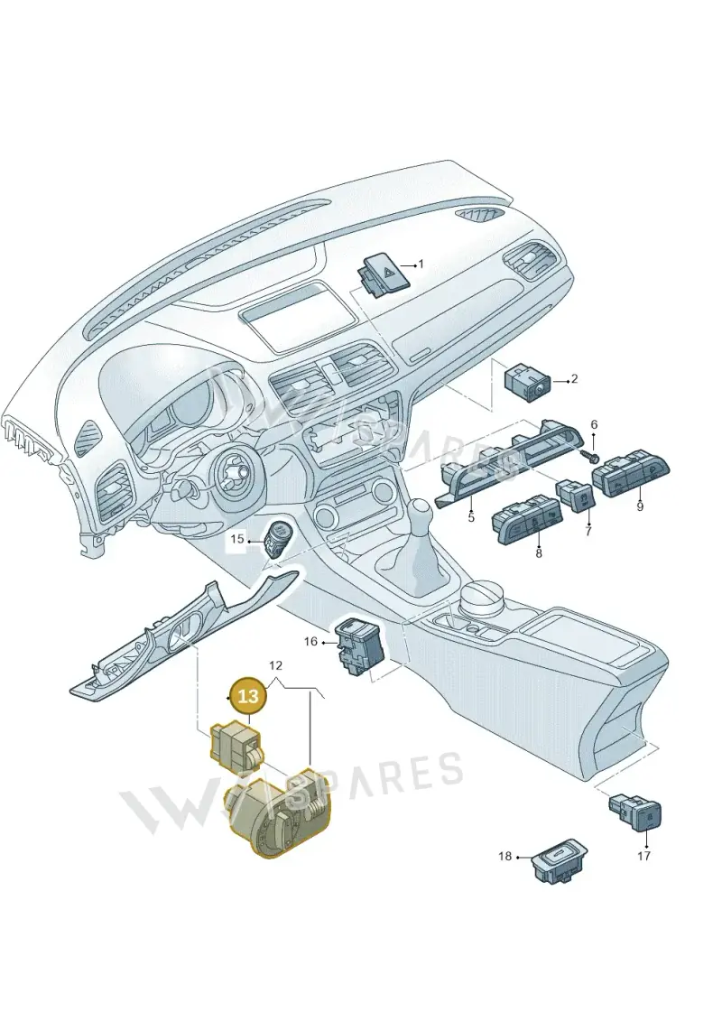 8P0919093 — Audi Q3 1.4 (2016-) diagram 728941500, position 13
