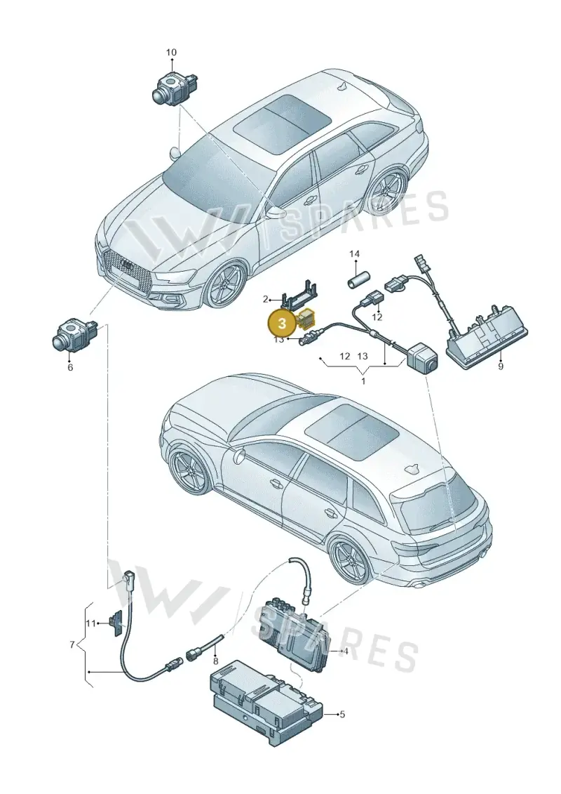 8P0971848K — Audi RS4 Avant (2017-) diagram 438907450, position 3