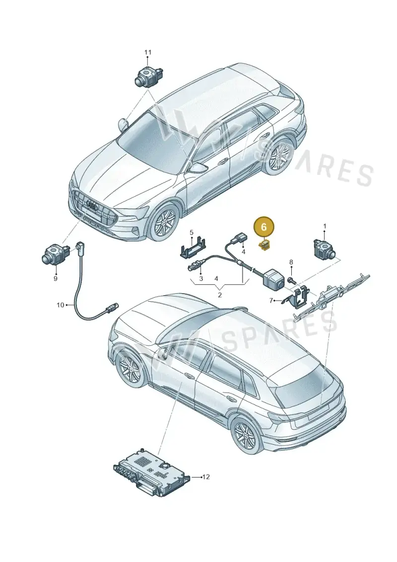 8P0971848K — Audi Q8 e-tron (2018-2020) diagram 586907260, position 6