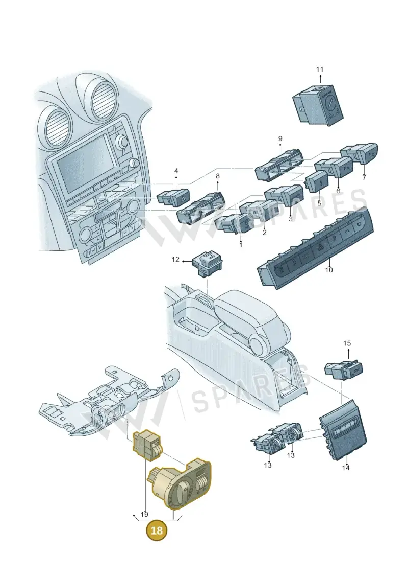 8P2941531CM5PR — Audi RS3 Sportback (2011-2012) diagram 642941500, position 18