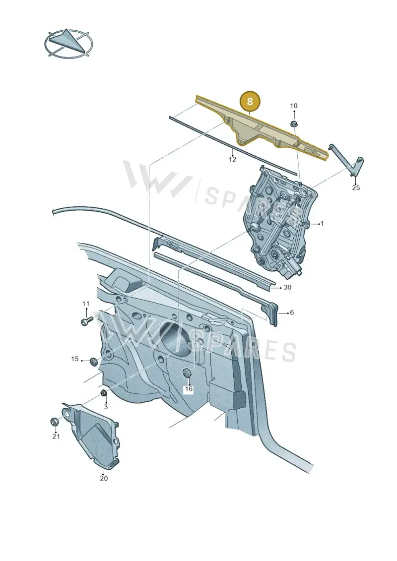 8P7810948 — Volkswagen Golf Cabriolet (2011-2016) diagram 718839600, position 8