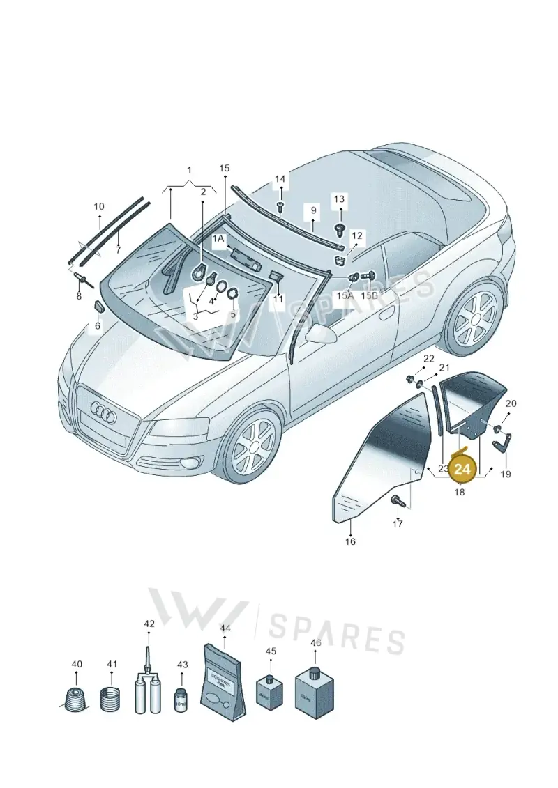 8P7837176 — Audi A3 Cab. 2.0 TDI (2007-2013) diagram 642845000, position 24