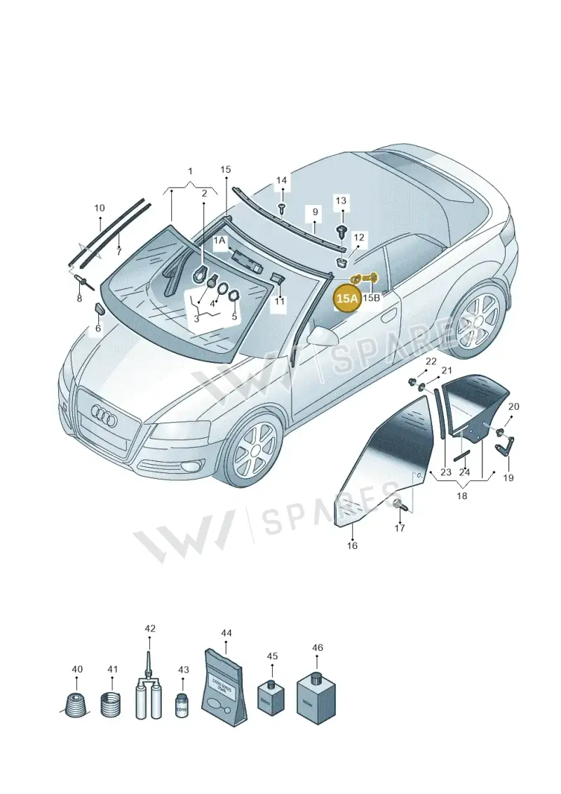 8P7839829 — Audi A3 Cab. 2.0 TDI (2007-2013) diagram 642845000, position 15A